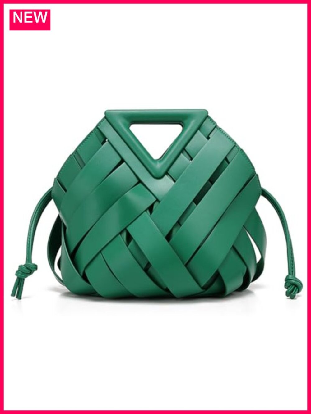 Vegan Leather Clutch Woven Crossbody Shoulder Bag Top Handle Handbag